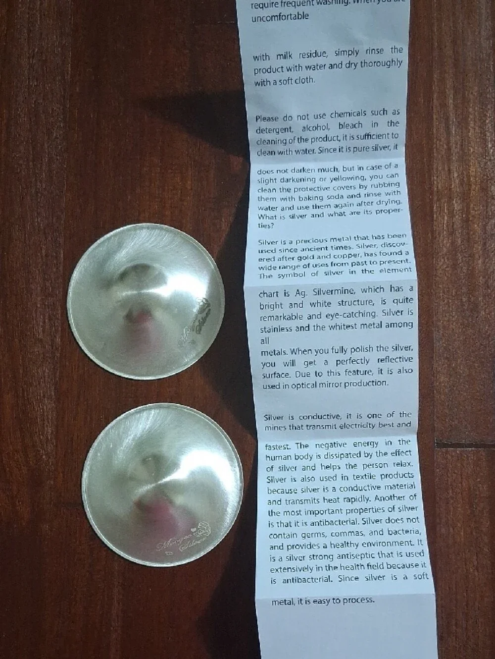 XL Sterling Silver 925 Nursing Cups with Carrying Case